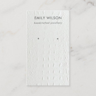 WEISSLEDERTEXTURE STUDIERT EARRING DISPLAD VISITENKARTE