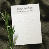 WEISSLEDERTEXTURE STUDIERT EARRING DISPLAD VISITENKARTE