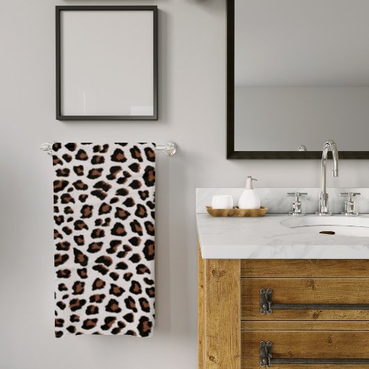 Weißleopard Badhandtuch Set
