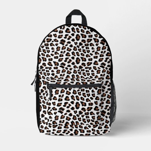 Weißleopard Bedruckter Rucksack (Vorderseite)