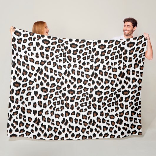 Weißleopard Fleecedecke (Beispiel)