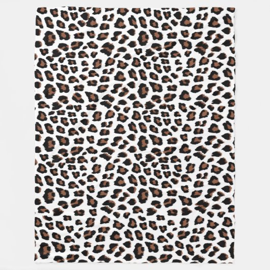 Weißleopard Fleecedecke (Vorderseite)