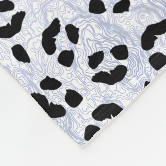 Weißleopard Fleecedecke (Ecke)