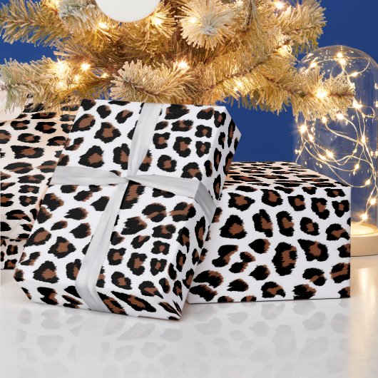 Weißleopard Geschenkpapier (Feiertage)