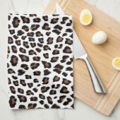 Weißleopard Geschirrtuch (Viertel Falte)