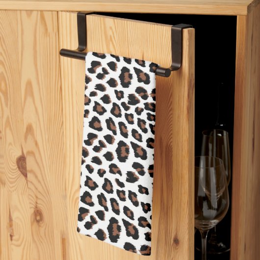 Weißleopard Geschirrtuch (Drittel gefaltet)