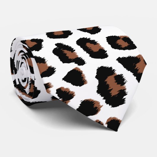 Weißleopard Krawatte (Gerollt)