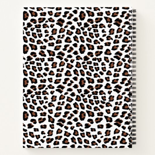 Weißleopard Notizblock (Rückseite)