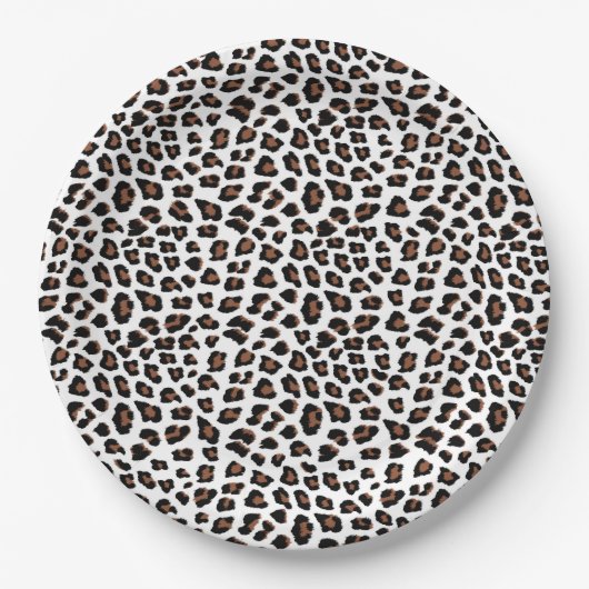 Weißleopard Pappteller (Vorderseite)