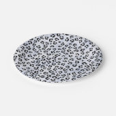 Weißleopard Pappteller (Schrägansicht)