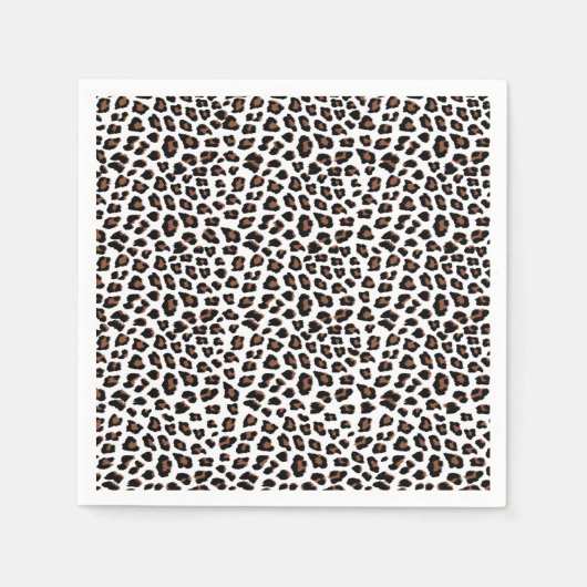 Weißleopard Serviette (Vorderseite)