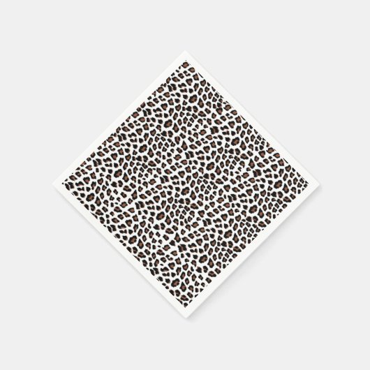 Weißleopard Serviette (Ecke)