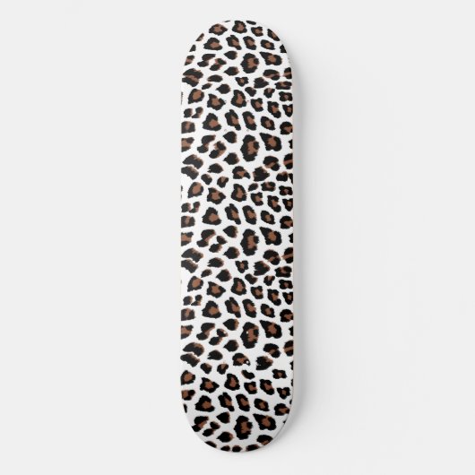 Weißleopard Skateboard (Vorderseite)