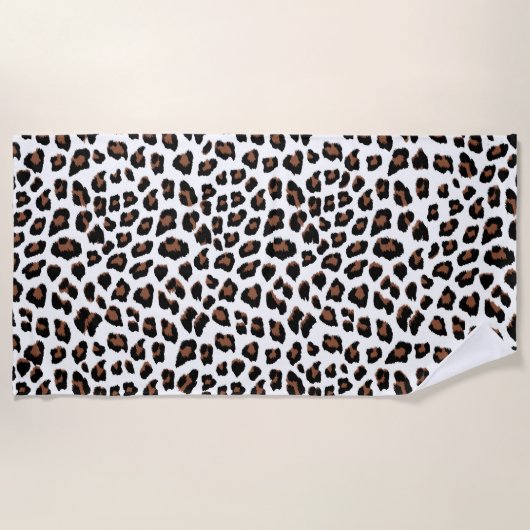 Weißleopard Strandtuch (Vorderseite)