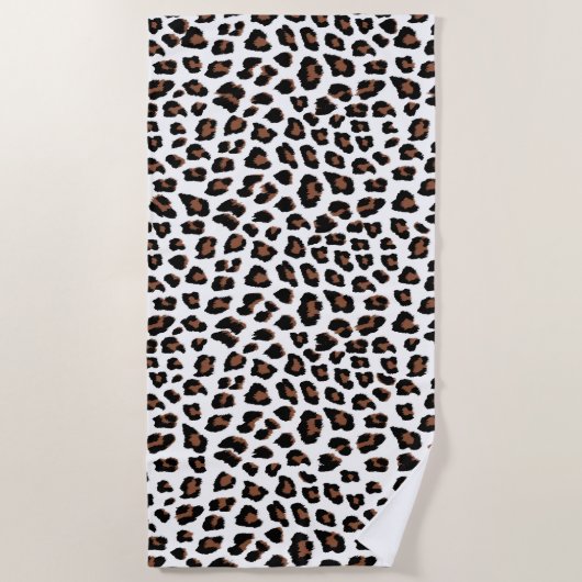Weißleopard Strandtuch (Vorderseite)