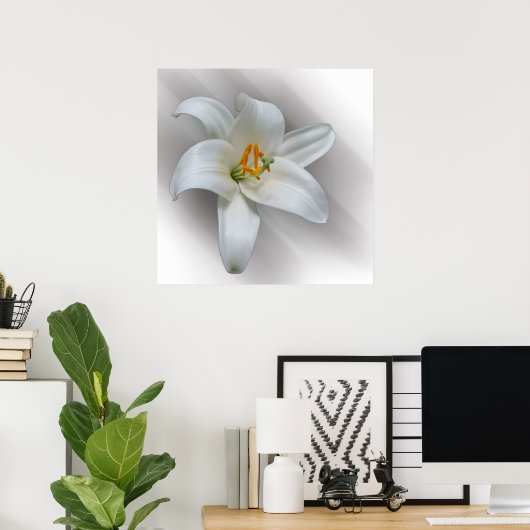 Weißlilie Poster (Heimbüro)