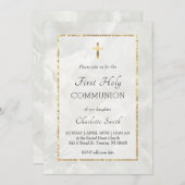 Weißmarmor Erste Einladung (Vorne/Hinten)