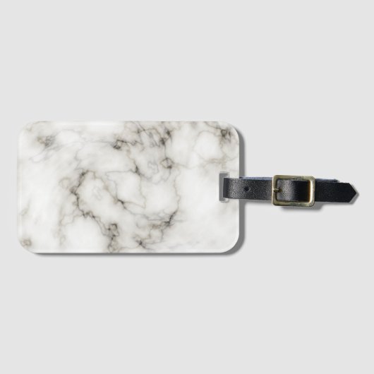 Weißmarmor Gepäckanhänger (Vorderseite (Horizontal))