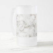 Weißmarmor Mattglas Bierglas (Vorderseite Links)