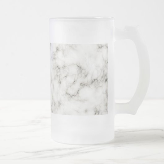 Weißmarmor Mattglas Bierglas (Rechts)