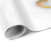 Weißmarmoräne mit Goldkörnern Geschenkpapier (Rolleneckpunkt)