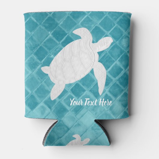Weißmeerschildkröte (Aqua Sea) Gläser für Ihren Te Dosenkühler (Vorderseite)