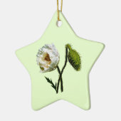 Weißmohn Keramik Ornament (Links)