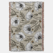 Weißmohn und Ladybugs Decke (Vorderseite Vertikal)