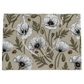 Weißmohn und Ladybugs Große Geschenktüte (Vorderseite)