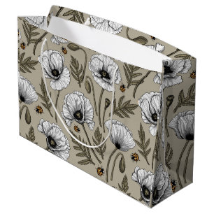 Weißmohn und Ladybugs Große Geschenktüte