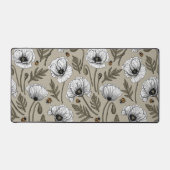 Weißmohn und Ladybugs Schreibtischunterlage (Vorderseite)