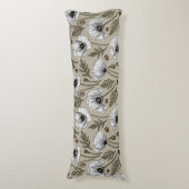 Weißmohn und Ladybugs Seitenschläferkissen (Vorderseite Vertikal)