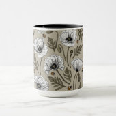 Weißmohn und Ladybugs Tasse (Zentrum)