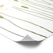 Weißmohnwasserfarbe horizontal poster (Ecke)