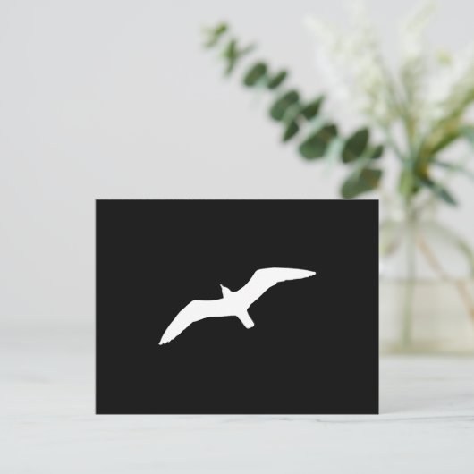 Weißmöwe Postkarte (Stehend Vorderseite)