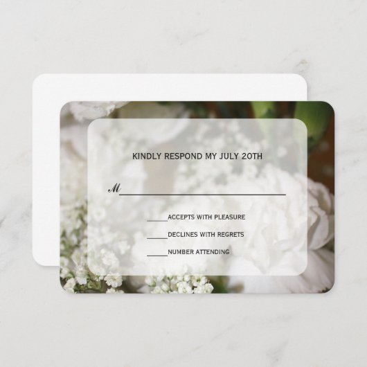 Weißnasen und Gipskraut UAWG RSVP Karte (Vorne/Hinten)