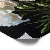Weißnelken Blume Art Print Poster (Ecke)