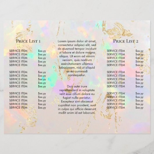 Weißopal-Broschüre (Rückseite)