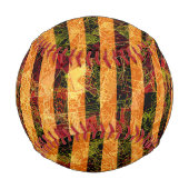 Weißorange Streifen und kleine Quadrate in Linien Baseball (Vorderseite)