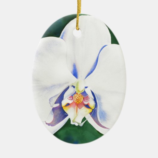 Weißorchid Keramikornament (Vorne)
