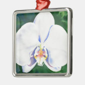 Weißorchid Ornament Aus Metall (Links)