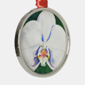 Weißorchid Silbernes Ornament (Rechts)
