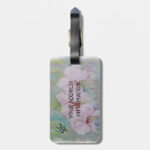 WEISSORCHIDEN PERSONALISIERTER GEPÄCKTAG GEPÄCKANHÄNGER (Rückseite vertikal)