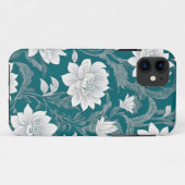 Weißorientalische Blume Case-Mate iPhone Hülle (Rückseite (Horizontal))