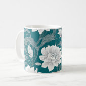 Weißorientalische Blume Kaffeetasse (Vorderseite Links)