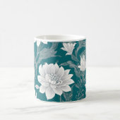 Weißorientalische Blume Kaffeetasse (Mittel)