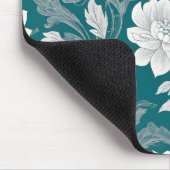 Weißorientalische Blume Mousepad (Ecke)