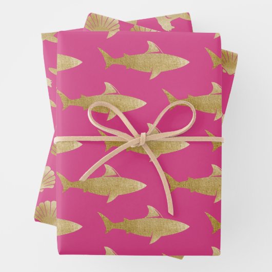 Weißpapier für Haifischflossen-Set 3 Geschenkpapier Set (Beispiel)