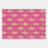 Weißpapier für Haifischflossen-Set 3 Geschenkpapier Set (Vorderseite)