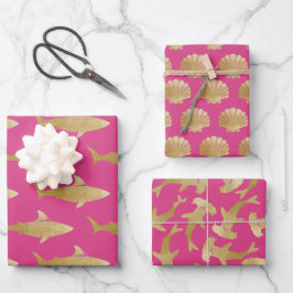 Weißpapier für Haifischflossen-Set 3 Geschenkpapier Set
